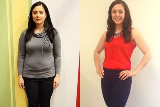 Femeia înainte și după ce urmează dieta cu hrișcă (1)